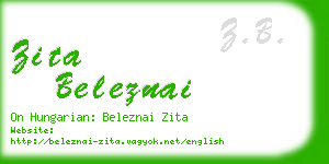 zita beleznai business card